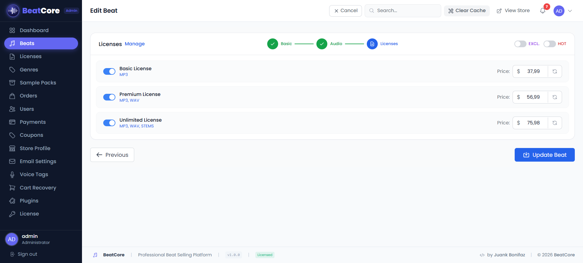 BeatCore Add Beat Step 3