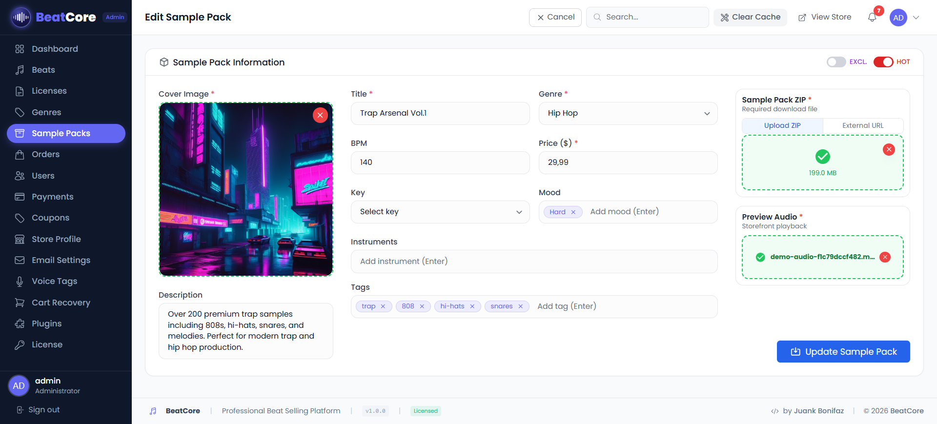BeatCore Create Sample Pack