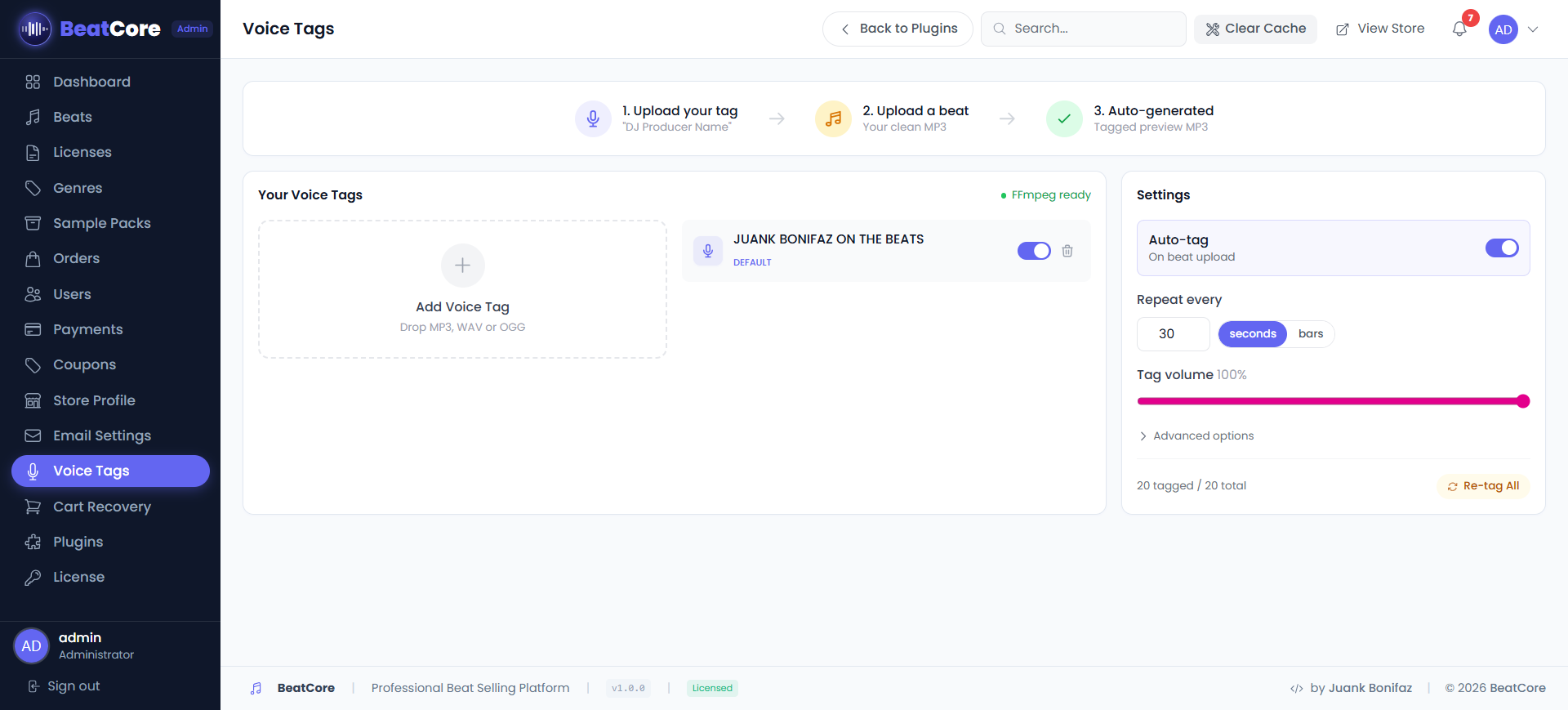 BeatCore Voice Tag Plugin